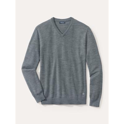 Walbusch Herren V-Pullover Merino Extrafein Grau Image