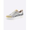 Sneaker HEINE, Damen, Gr. 41, bunt (grau, bunt), Leder, Veloursleder, Glattleder, modisch, Schuhe