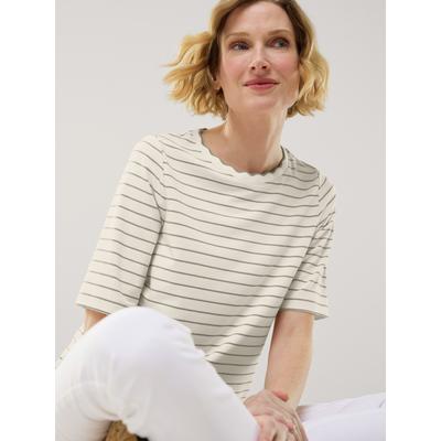 Walbusch Damen Ringelshirt Wellenband Weiss gestreift Image