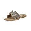 Pantolette ALMA EN PENA "ALMA EN PENA Pantoletten Textil", Damen, Gr. 39, beige (sand), Textil, casual, Schuhe