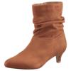 Stiefelette ANISTON SHOES, Damen, Gr. 37, braun (cognacfarben), Textil, Veloursleder, elegant, Schuhe, Boots mit slouchy Schaft - NEUE KOLLEKTION