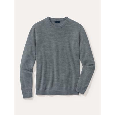 Walbusch Herren Rundhals-Pullover Merino Extrafein Grau Image