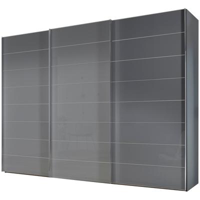 Schwebetürenschrank STAUD "Sonate Como, Made in Germany", grau (vulkanglas), B:249cm H:240cm T:68cm, Holzwerkstoff, Schränke, Mit vier verschiedenen Ausstattungsvarianten Image