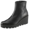 Ankleboots GABOR, Damen, Gr. 42,5, schwarz, Kalbsleder, unifarben, modisch, Schuhe, Keilabsatz, Boots, Stiefelette in Used Optik