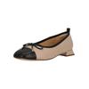Ballerina CLARKS "Ubree15 Poppy", Damen, Gr. 39, beige, Leder, klassisch, Schuhe, mit elegantem Schleifen-Detail