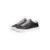 Plateausneaker TOMMY HILFIGER "ICON COURT SNEAKER", Damen, Gr. 37, schwarz, Nappaleder, sportlich, Schuhe, Freizeitschuh, Halbschuh, Schnürschuh mit Flaggen-Logo