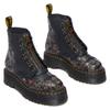 Schlupfboots DR. MARTENS "Sinclair Decayed Roses Tumbled Nappa Leder Stiefel", Damen, Gr. 41, schwarz, Leder, geblümt, modisch, Schuhe, Plateauboots, Chunky Boot mit abnehmbarem Reißverschluss