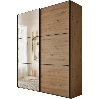 Schwebetürenschrank STAUD "Includo_Minisystem_08_2-türig, Made in Germany", braun (dekor artisan eiche), B:200cm H:222cm T:68cm, Holzwerkstoff, Schränke, Mit vier verschiedenen Ausstattungsvarianten Image
