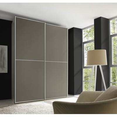 Schwebetürenschrank STAUD "Sinfonie Plus, edles Design in hochwertiger Qualität, Made in Germany", braun (mocca), B:225cm H:222cm T:68cm, Holzwerkstoff, Schränke, Mit vier verschiedenen Ausstattungsvarianten Image