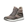Sneaker CAPRICE "Caprice Sneaker Leder/Textil", Damen, Gr. 38, grau (taupe), Leder, Textil, casual, Schuhe