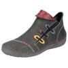 Stiefelette RIEKER, Damen, Gr. 38, grün (grün kombiniert), Lederimitat, sportlich, Schuhe, Schlupfboots, Slipper mit bunten Applikationen seitlich