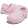 Clog CROCS "Classic Cozzzy Slipper", Damen, Gr. 37, rosa, Croslite, Textil, casual, Schuhe, mit kleiner Plateausohle