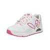Sneaker SKECHERS "Skechers Sneaker Lederimitat", Damen, Gr. 41, bunt (weiß, pink), Lederimitat, casual, Schuhe