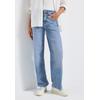Weite Jeans STREET ONE, Damen, Gr. 30, Länge 28, blau (light blau washed), Denim/Jeans, Obermaterial: 98% Baumwolle, 2% Elasthan, unifarben, casual, weit knöchellang, Jeans, im 4-Pocket Style