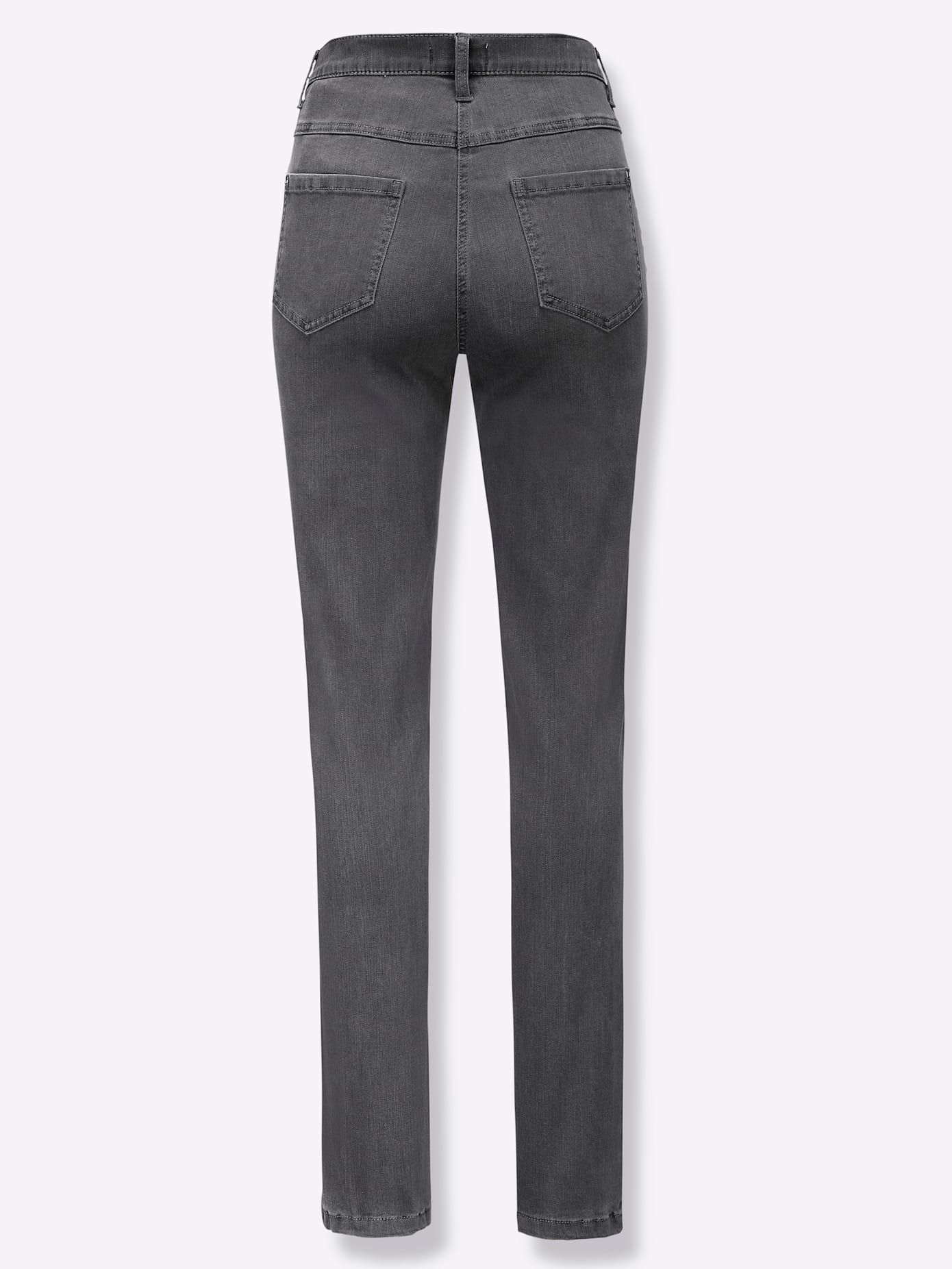 Bequeme Jeans CASUAL LOOKS, Damen, Gr. 50, Normalgrößen, grau (dunkelgrau, denim), 51% Baumwolle, 23% Polyester, 14% Lyocell, 10% Viskose, 2% Elasthan, unifarben, lang, Jeans