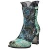 Stiefelette LAURA VITA "LAURA VITA Stiefelette Leder/Textil", Damen, Gr. 40, blau, Leder, Textil, casual, Schuhe