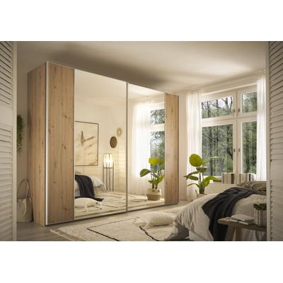 Schwebetürenschrank STAUD "Sonett 120, Made in Germany", braun (artisan eiche), B:270cm H:240cm T:68cm, Holzwerkstoff, Schränke, mit vier verschiedenen Ausstattungsvarianten Image