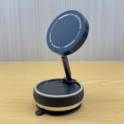Faltbarer magnetischer Autotelefonhalter mit Saugnapf, Autohalterung mit 360°-Metallarm, Image
