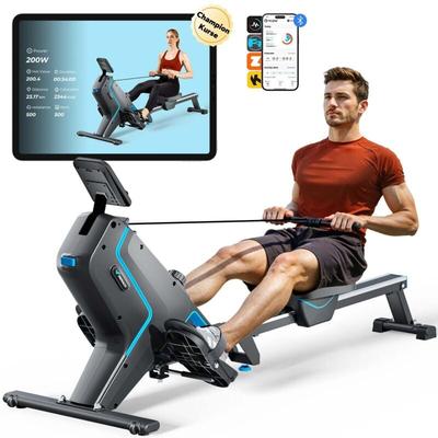 Klappbares Rudergerät – leise Magnetbremse, 16 Stufen, LCD-Display & Tablet-Halter,