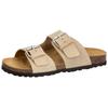 Pantolette LICO "Pantolette Bioline Juana", Gr. 42, braun, Leder, Schuhe