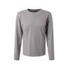 Langarmshirt, Herren, Gr. M, grau (grau melange), Jersey, Obermaterial: 60% Baumwolle, 40% Viskose, PIONEER AUTHENTIC JEANS, unifarben, casual, normal normal, Rundhals, Langarm, Shirts, in normale Passform