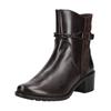 Stiefelette CAPRICE "Caprice Stiefelette Leder/Textil", Damen, Gr. 40, braun (dunkelbraun), Leder, Textil, casual, Schuhe