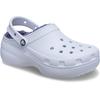 Clog CROCS "Classic Platform Clog", Damen, Gr. 38, lila (flieder), Croslite, casual, Schuhe, mit Warmfutter