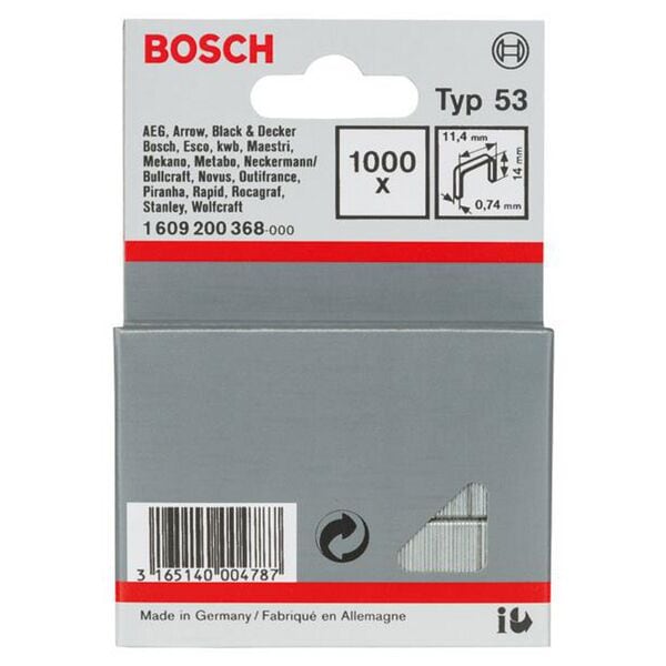 BOSCH 1000er Pack Tackerklammern »Typ 53« 14 mm Image