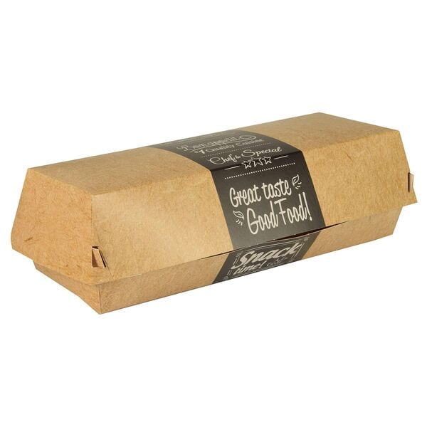 Papstar Baguette-Boxen Good Food 50 Stück braun, 21x7.5x6.2 cm Image
