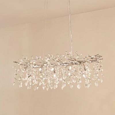 Kristall Hängelampe Bellora Lucande, dimmbar, chrom / silber, für Wohn- / Esszimmer, Kristall, Modern, Pendelleuchte Image