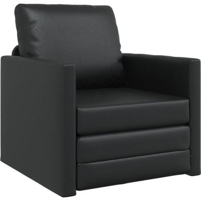 Vidaxl - Futon Sofa Bett 2-in-1 Schwarz 74x77x81 cm Kunstleder Image
