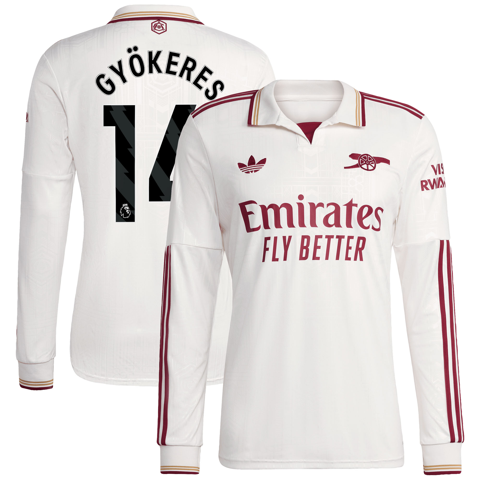FC Arsenal adidas 2025-26 Ausweichtrikot - Langarm mit Aufdruck Gyökeres 14 Image