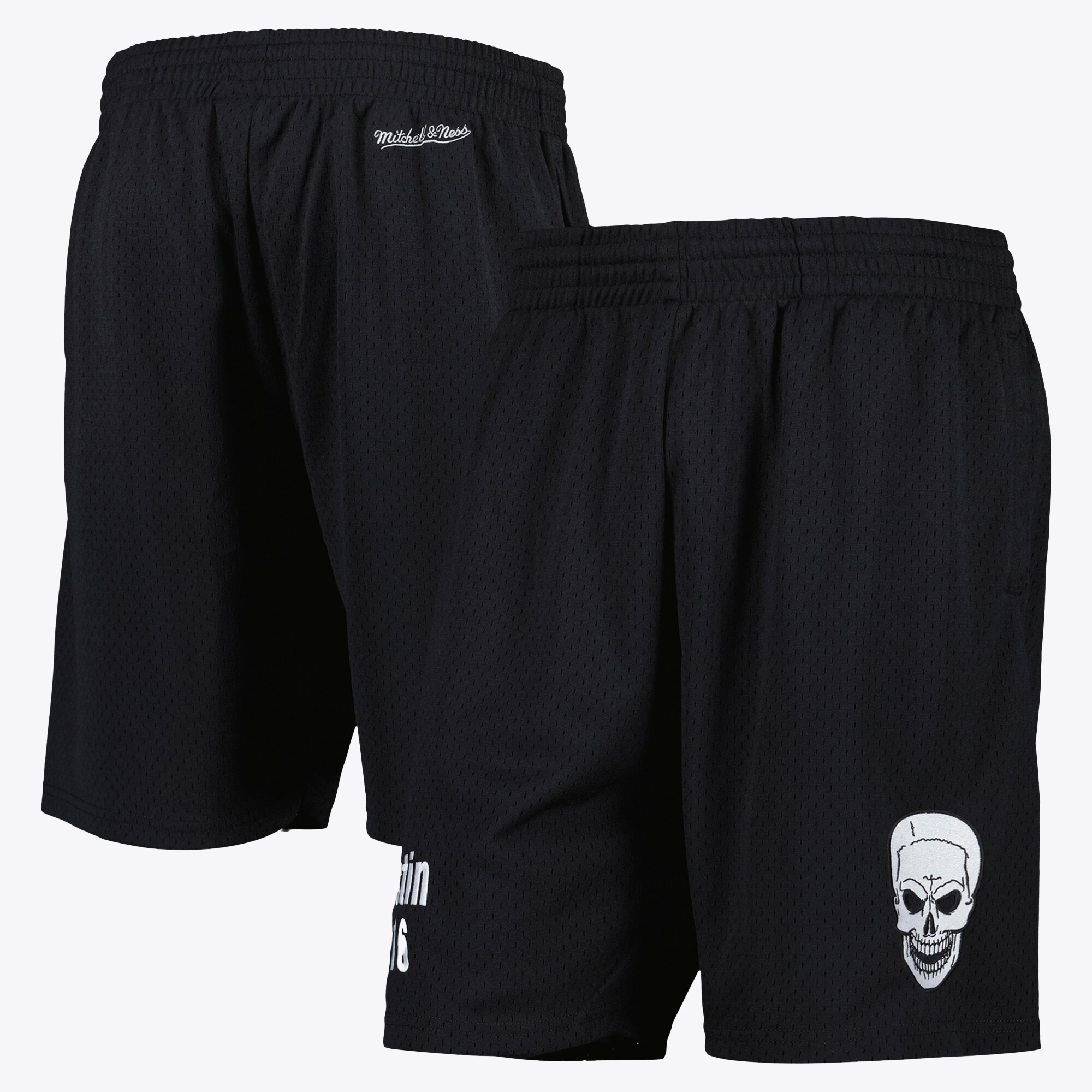 WWE Stone Cold Fanatics European Exclusive Mitchell & Ness Swingman Short - Schwarz - Herren Image