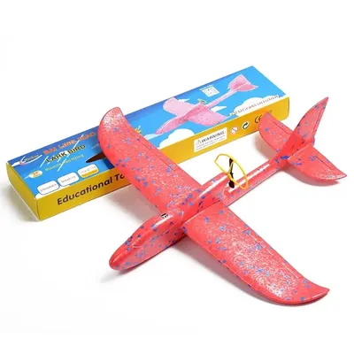 Electric Foam Airplane Toy,Throwing Whirly Gliders Plaything Aeroplane with USB Charging and LED Glowing,Outdoor Airplane Toys