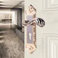 Serrure de porte antivol serrure de porte Vintage serrure de porte Vintage en alliage d'aluminium rétro européen serrure de porte intérieure antivol serrure de porte de pièce