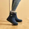 2024 neue Original Heißer Winter Schuhe Schnee Pelz Kragen Wasserdichte High-top Antiscivolo frauen Stiefel Plattform Baumwolle Schnee hohe Stiefel