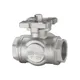 Valvola a sfera a tre vie con piattaforma alta in acciaio inossidabile DN15 304 Tipo T/L Filettatura femmina