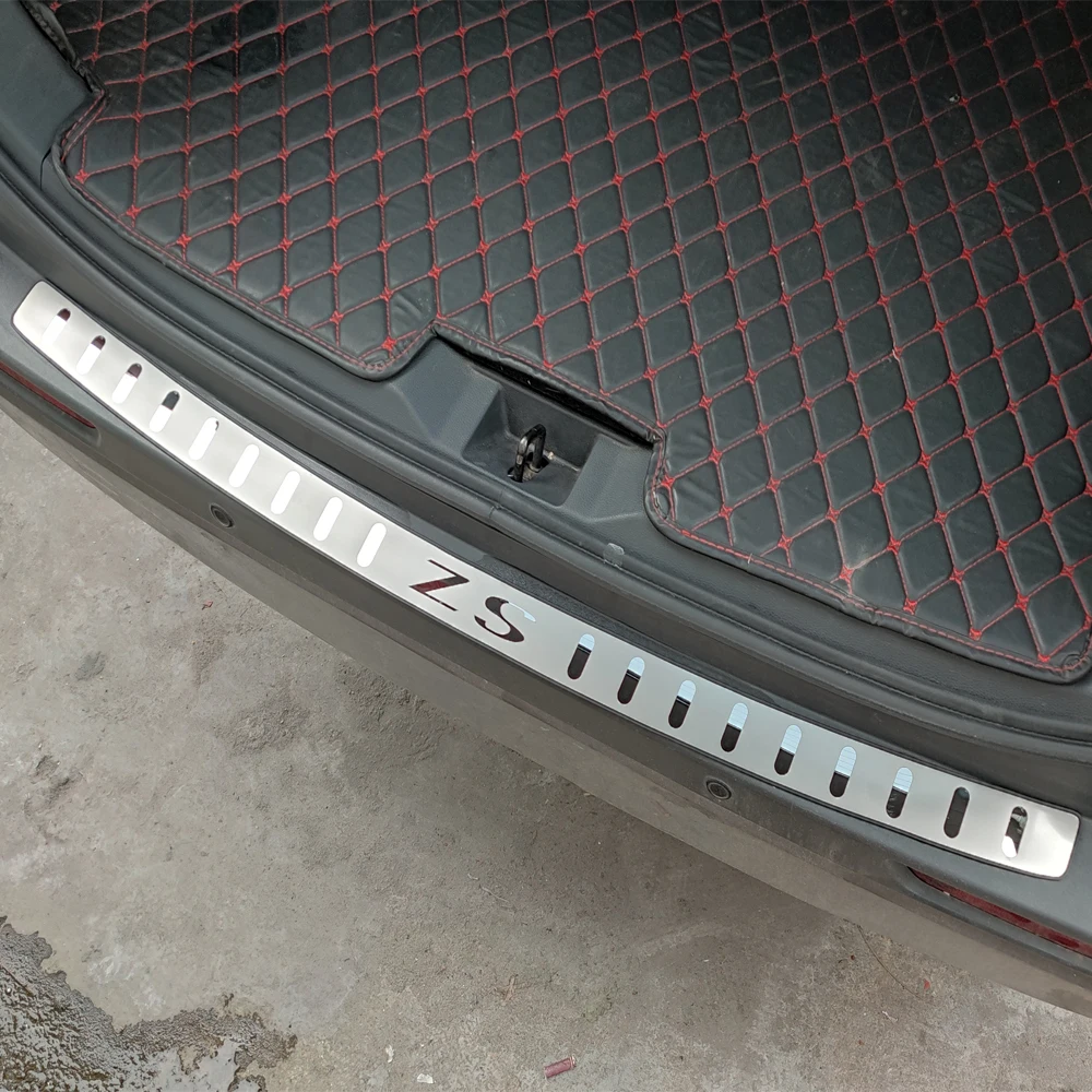 Für mg zs Kofferraum verkleidung Hecks toß stangen schutz Autozubehör Edelstahl Türschwelle Scuff Plate Aufkleber 2020 2021 2022 Image