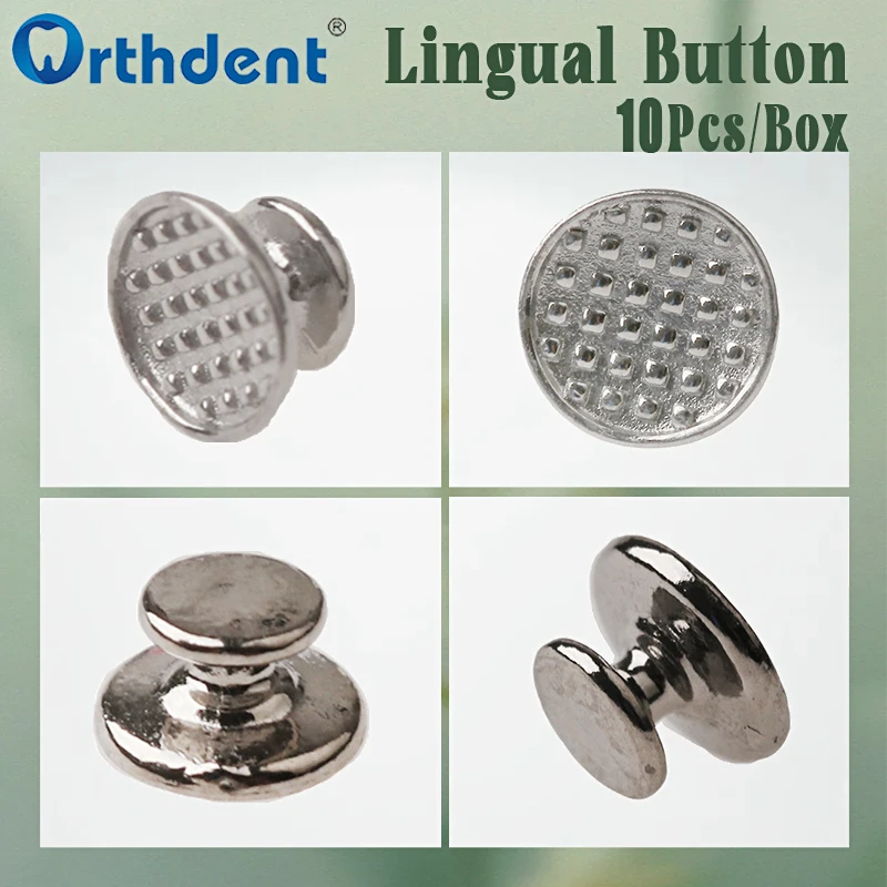 10/100Pcs Dental Kieferorthopädische Lingual Taste Geistige Bondable Runde Basis Monoblock Zunge Seite Schnalle Zahnmedizin Ortho Materialien Image