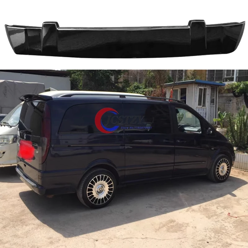 Per il periodo 2003-2014 Mercedes Benz VITO VIANO W639 Spoiler sul tetto Plastica ABS di alta qualità Non verniciato Spoiler posteriore Tronco Boot Ala Spoiler