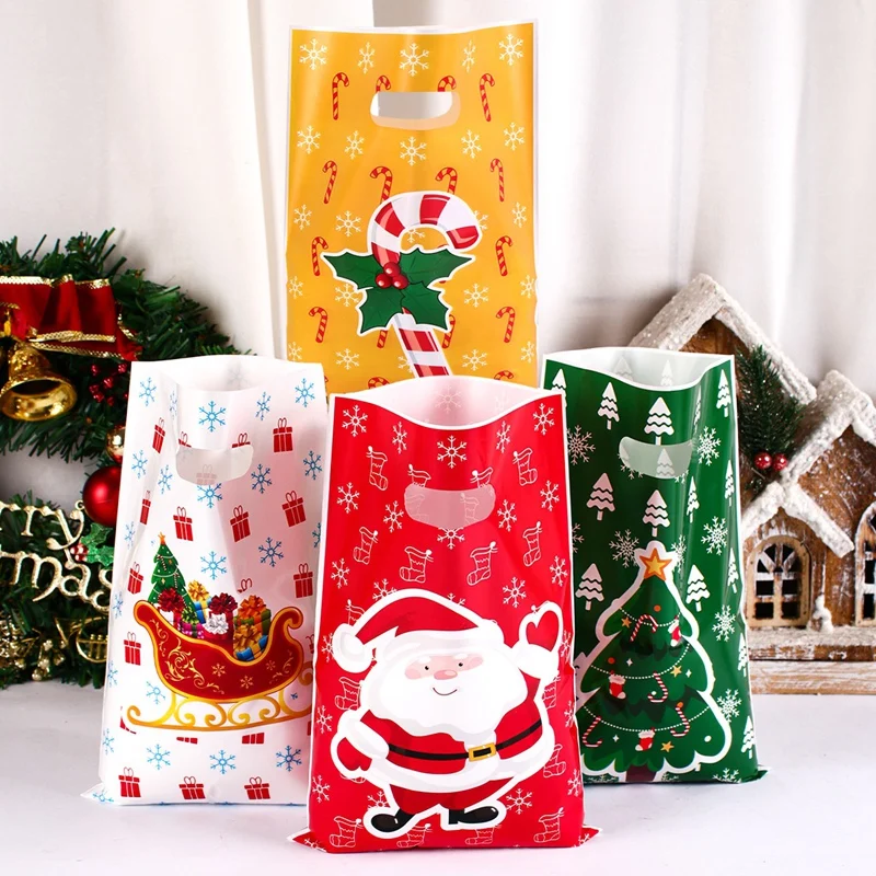 10/20/50 Stück Weihnachten Weihnachtsmann Süßigkeiten Geschenktüten Weihnachtsdekorationen für Zuhause 2025 Navidad Neujahr 2026 Weihnachtsgeschenke Verpackung Image