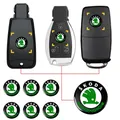 Distintivo in alluminio per chiave remota per auto da 14 mm, adesivo decorativo per Skoda Octavia MK 2 3 A7 Fabia Karoq Kodiaq Superb Rapid Kamiq Scala