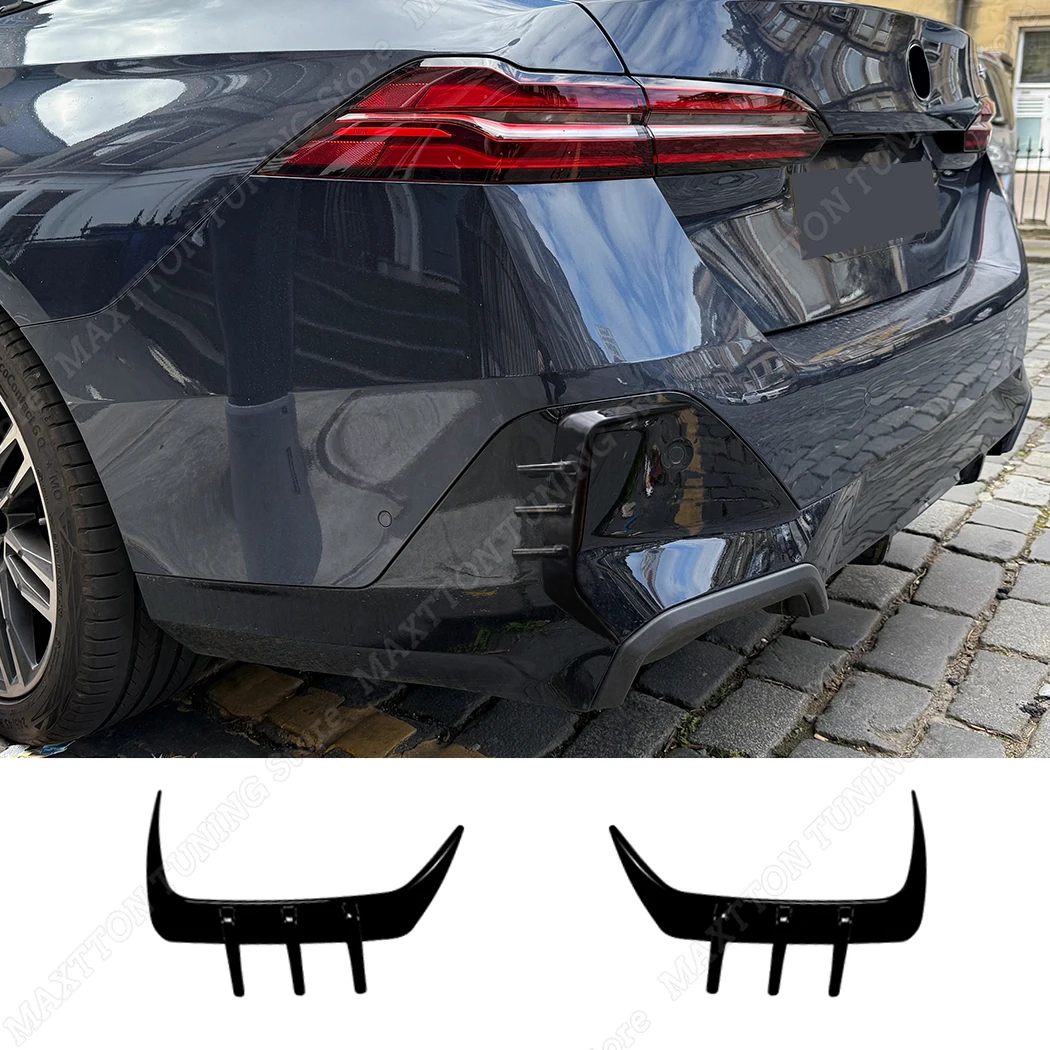 Für BMW G60 520i 525i 530i i5 eDrive40 Limousine M Sport 2023-2025 Hinten Stoßstange Seite Canard wind Messer Splitter Spoiler Trim Bodykits Image