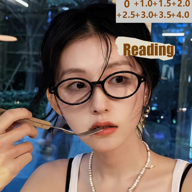 Anti-blau Licht Lesebrille Modische Ultra Licht Retro Runde Rahmen Mittleren Alters Und Ältere Lesebrille JH8382 Image