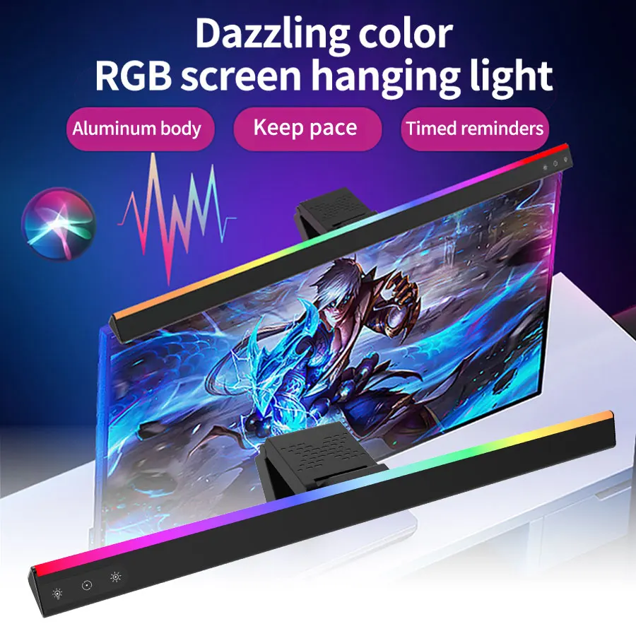 LED-Computer Monitor Licht leiste Schreibtisch Beleuchtung Bildschirm USB-Licht leiste RGB stufenlos Dimmen Synchron isierung mit Musik Lese tisch Schreibtisch lampe