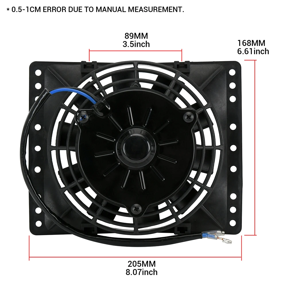 6 Zoll Universal 12V 38W 10 Flügel Slim Reversible Electric Radiator AUTO FAN Push Pull mit Montagesatz Typ I 6" FAN15 Image