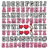 26–37 Stück rosa und schwarz weiß Buchstaben Schuhanhänger PVC Alphabet Schmetterling Schuhe Zubehör Dekoration Clog Sandale Armband Schnalle