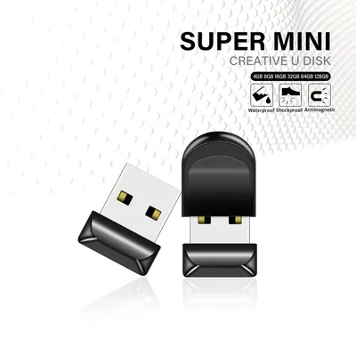 USB 2.0-Flash-Laufwerk Super Mini 64 GB 128 GB wasserdichter Hochgeschwindigkeits-Stick 4 GB 8 GB 16 GB 32 GB tragbarer USB-Flash-Laufwerk Schlüsselanhänger