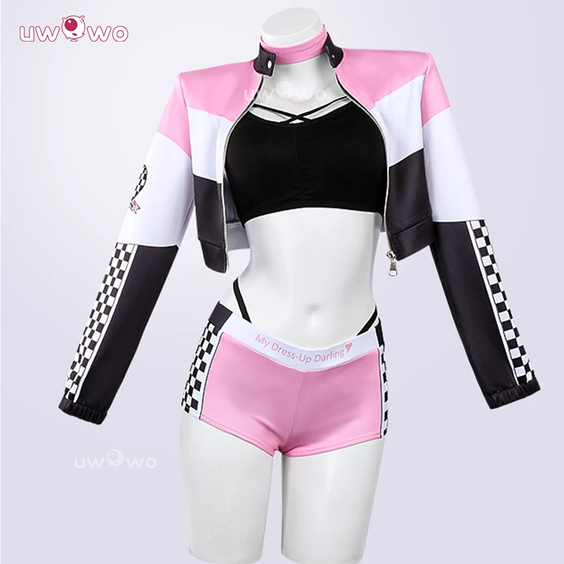 UWOWO Marin Kitagawaa Cosplay Collab Serie: Anime Marin Kitagawaa Pink Race Queen Costume Cosplay S-2XL Costume di Halloween