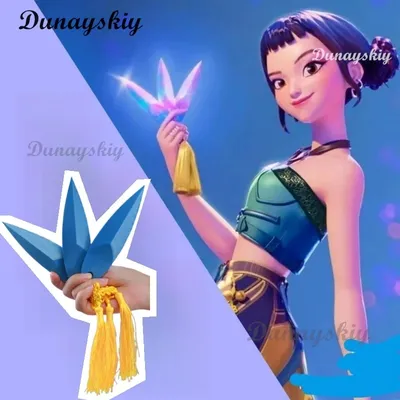 Anime Kpop Dämon Indiana Jou Vend Zoey Chinesischer Knoten Gefälschte Waffen Kostüm Cosplay 3D Polymilchsäure Requisiten Zubehör Halloween Party Geschenke Image